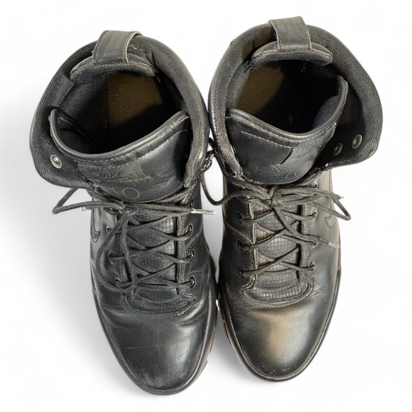 Nike Leather High-Top Black Sneakers — Size 10 - Picture 8 of 13